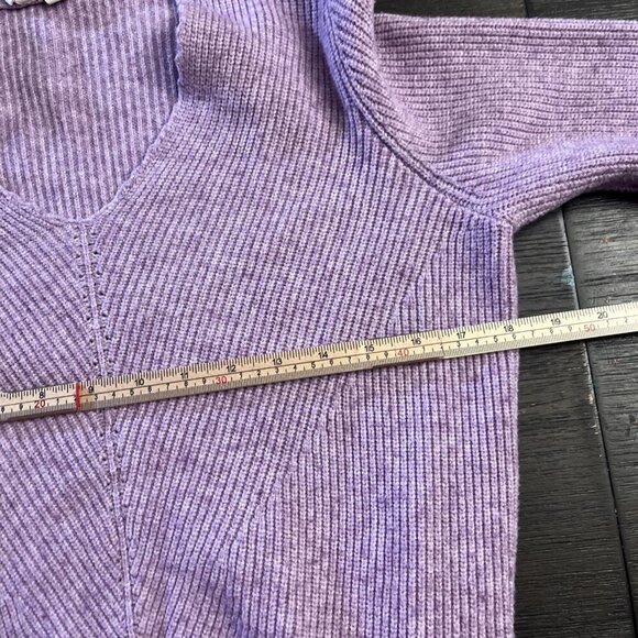 Moth Anthropologie Womens Tie Front V-Neck Ribbed Sweater Size S Rayon Soft Cozy - Picture 3 of 8